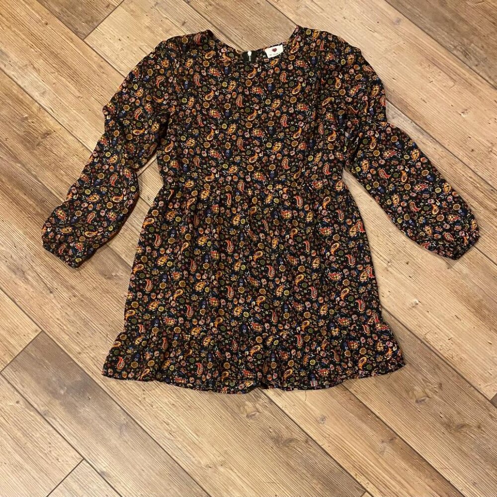 ONE CLOTHING Women's Junior Multi-Colored Lightweight Paisley Dress Size L NICE!